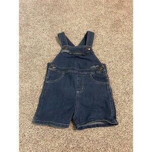 Carhartt Size 4T Bib-Overall Shorts Blue Denim Girls Front Ruffles